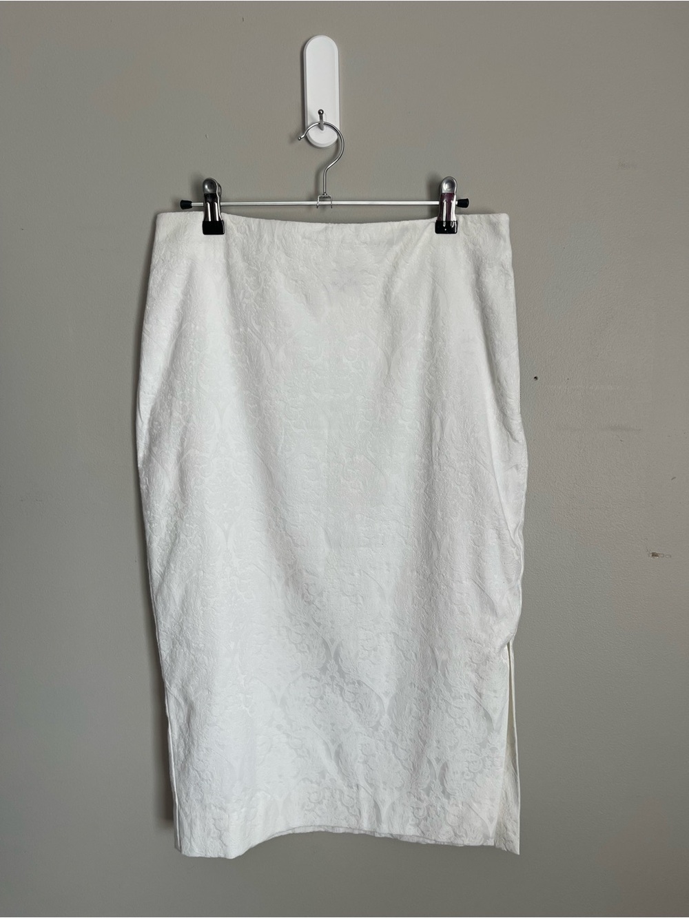WORTHINGTON White Textured Pencil Skirt Sz 6